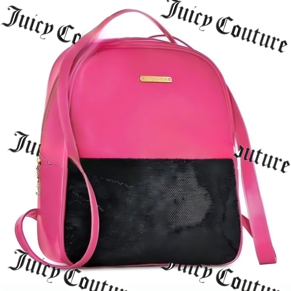 Host pick!🎉 Rare Juicy Couture Pink & Black Backpack NWT